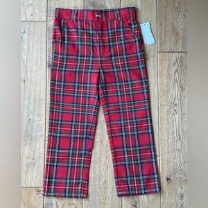 Edgehill Collection Kids Red Tartan Pants
